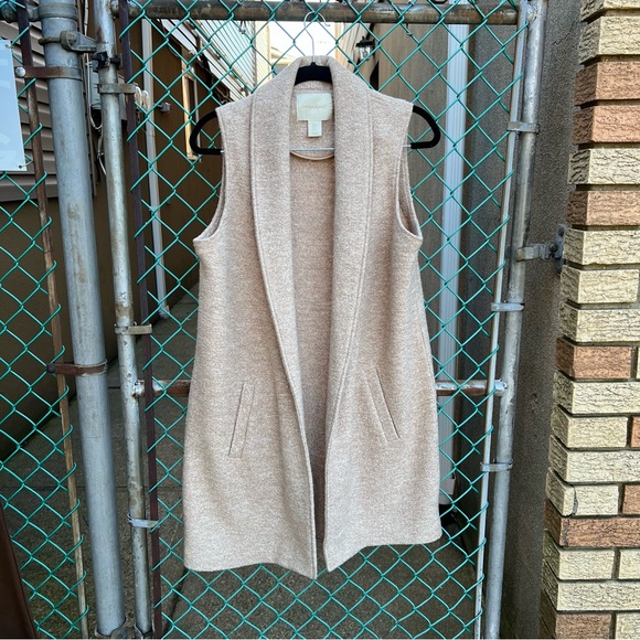 Cynthia Rowley Longline Open Front Wool Vest S - Picture 6 of 13
